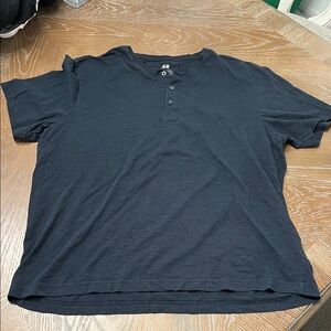 H&M Men's Navy Short Sleeve Tee
